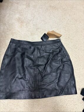 Leather mini skirt, NWT
